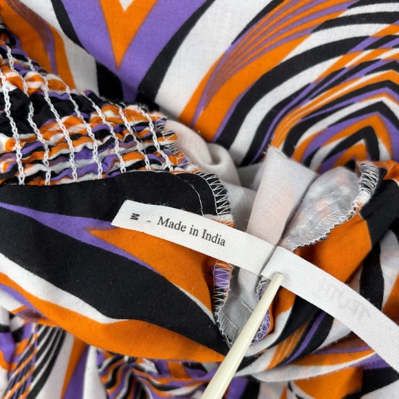 Truth 70’s Orange & Purple Ruffle Flare Colorful Funky Pants Hippie Womens M - Picture 5 of 16